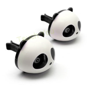 2pcs Car Outlet Perfume Air Conditioning Vent Air Freshener Car Styling Cute Panda Eyes Will Jump Perfumes