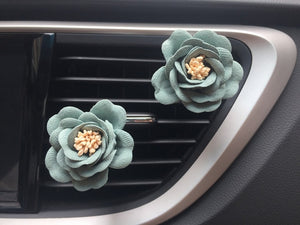 1pcs Romantic Camellia Air Freshener with Clip Car Styling Perfume For Air Condition Vent Outlet, with