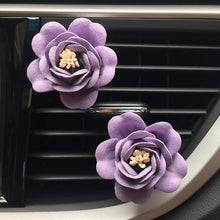 Load image into Gallery viewer, 1pcs Romantic Camellia Air Freshener with Clip Car Styling Perfume For Air Condition Vent Outlet, with