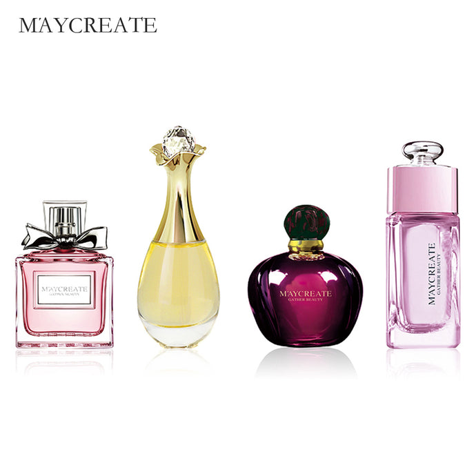 MayCreate 4pcs Women Deodorant Fragrance Atomizer Spray Long-lasting Female Elegant Refreshing Flower Aromatic Water