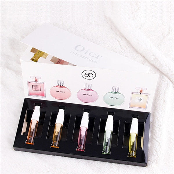 1Set 5PCS Fragrances Deodorant Women Atomizer Parfu Beautiful Package Perfu Lasting Fashion Lady Flower Fruit Fragrance With Box