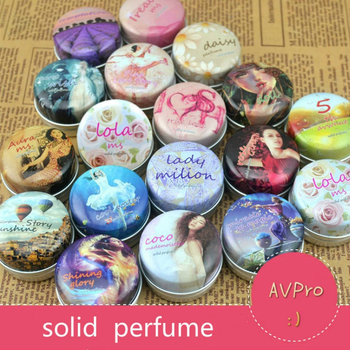 15g Solid Perfume for  Women Portable Round Box Solid Perfume Long-lasting Balm Body Fragrance Skin Care Essential Oil